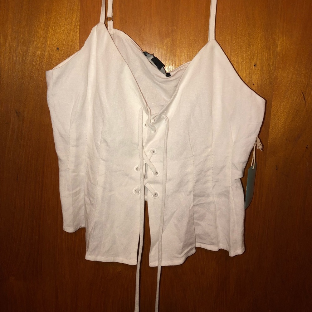 lace up crop top